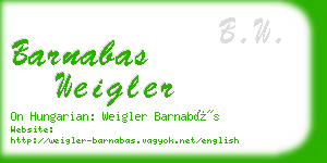 barnabas weigler business card